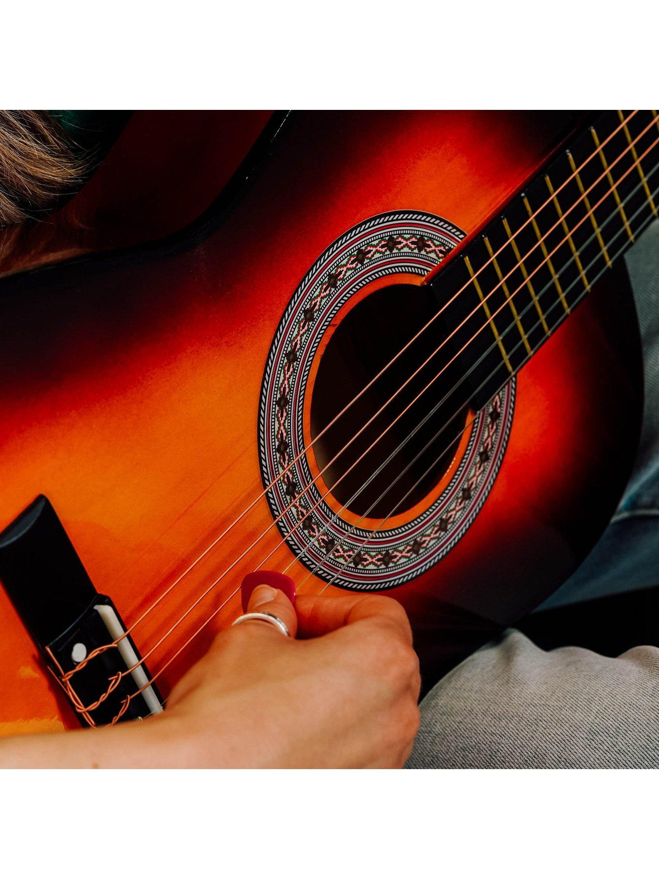 Image 6 of 6 of 3rd Avenue 3/4 Size Kids Classical Guitar Beginner Bundle - 6 Months FREE Lessons - Sunburst