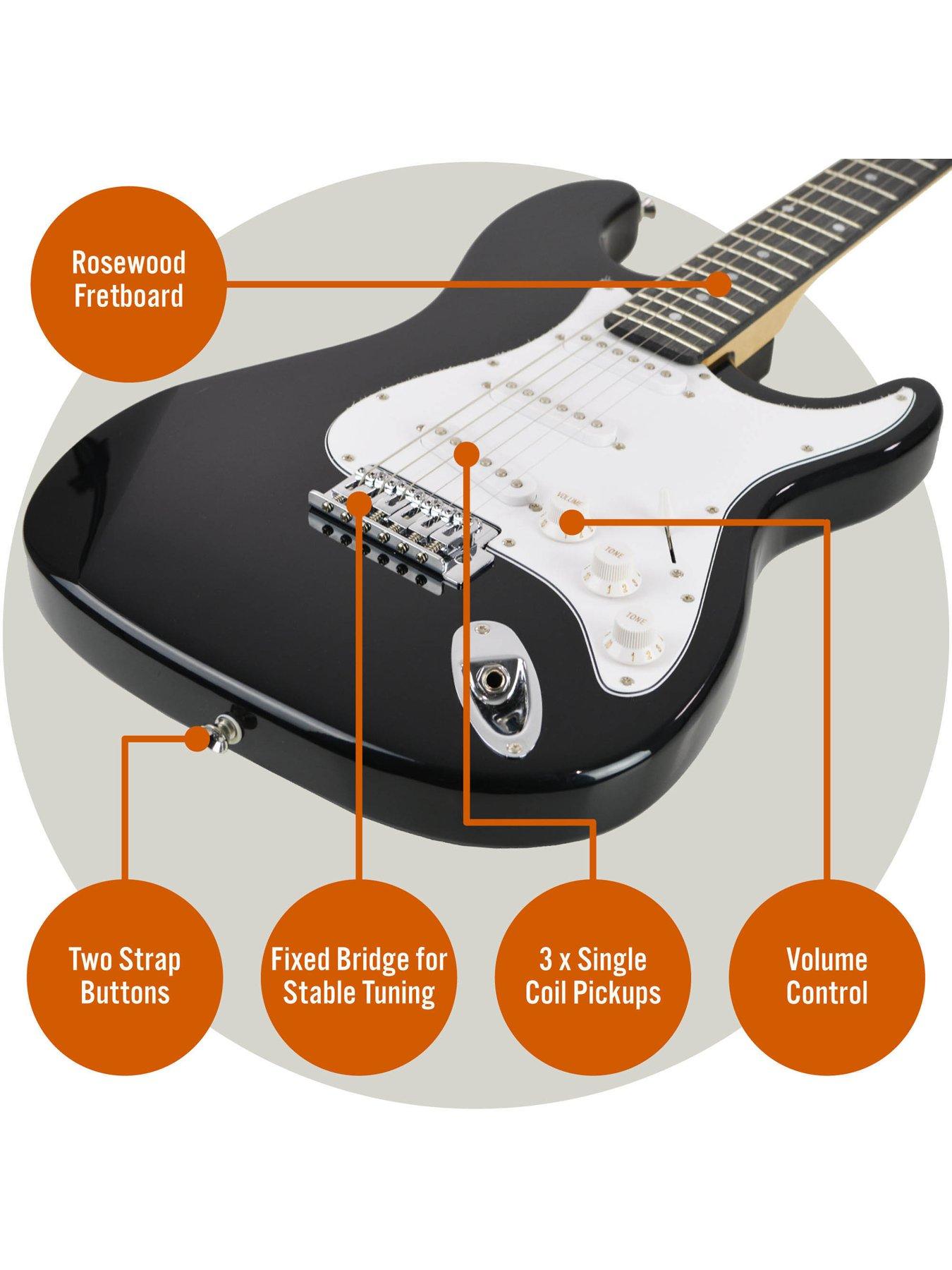Image 4 of 7 of Rocket Full Size 4/4 Electric Guitar Ultimate Kit with 10W Amp - 6 Months FREE Lessons - Black