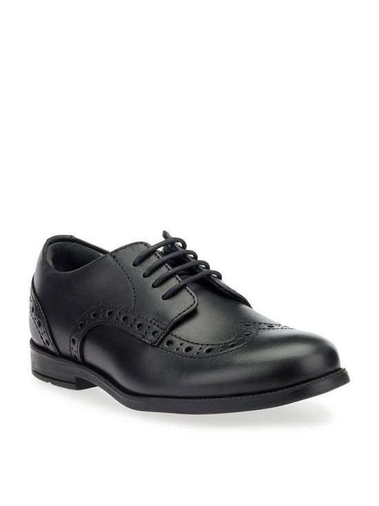 front image of start-rite-brogue-seniornbspleather-girls-lace-up-school-shoes-blacknbsp