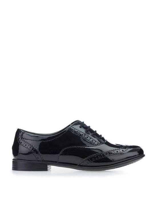 back image of start-rite-girlsnbspmatildanbsppatent-leather-lace-upnbspbrogue-school-shoesnbsp--black