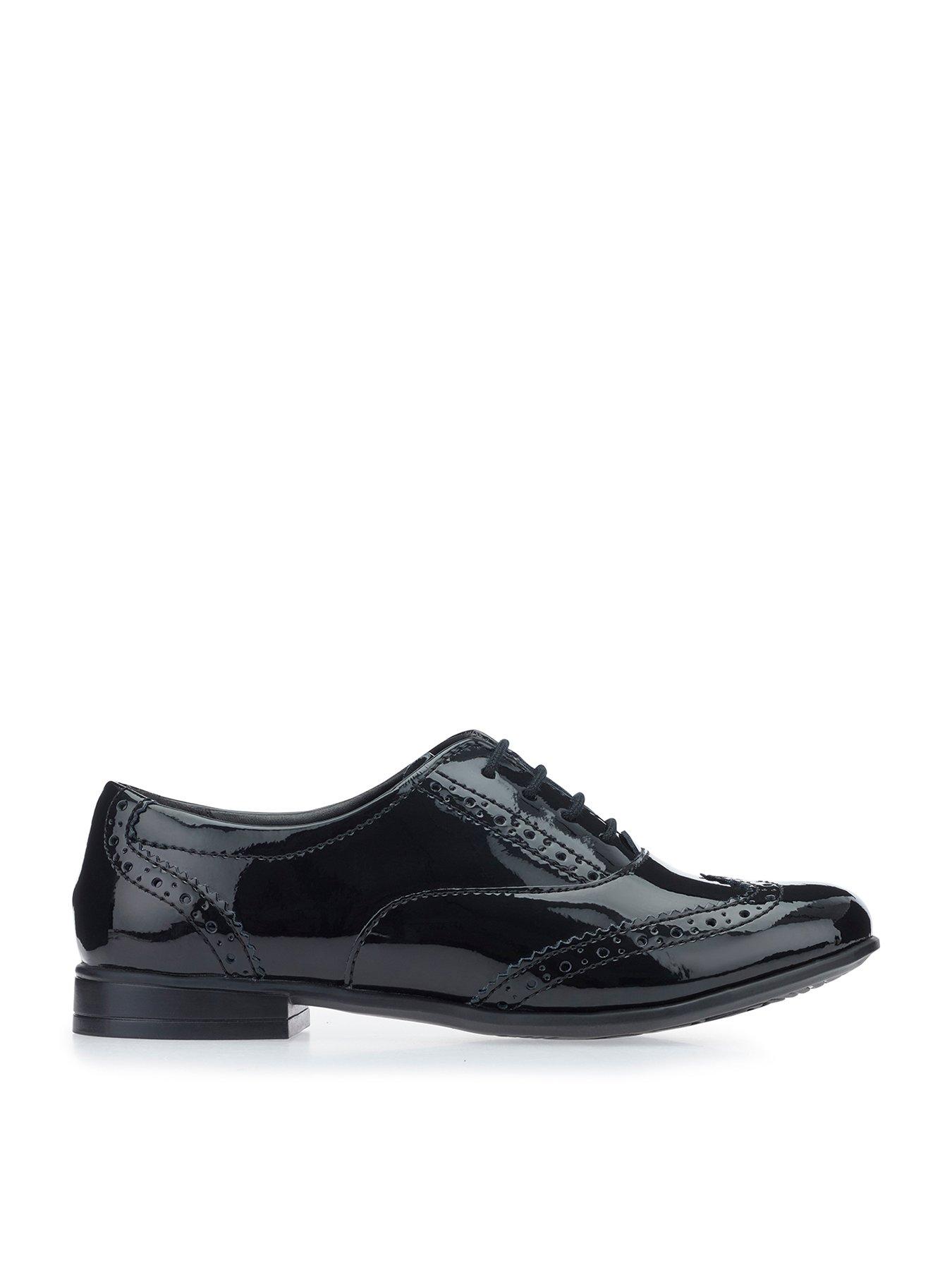 Ladies black patent lace up brogues online