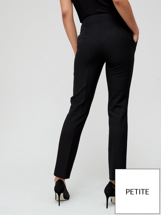 stillFront image of v-by-very-the-petite-slim-leg-trouser-black