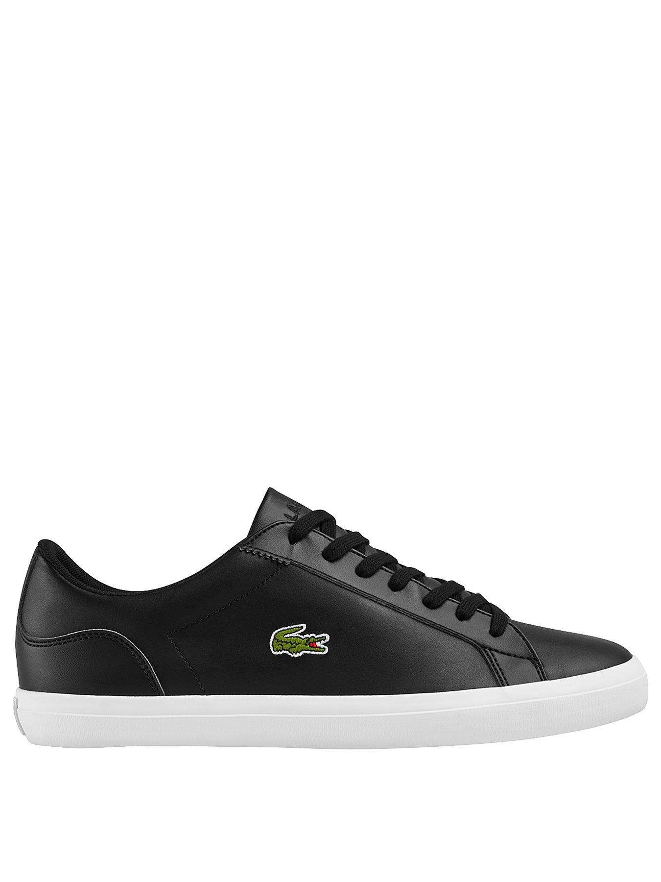 Lacoste Lerond Leather Trainers - Black | very.co.uk
