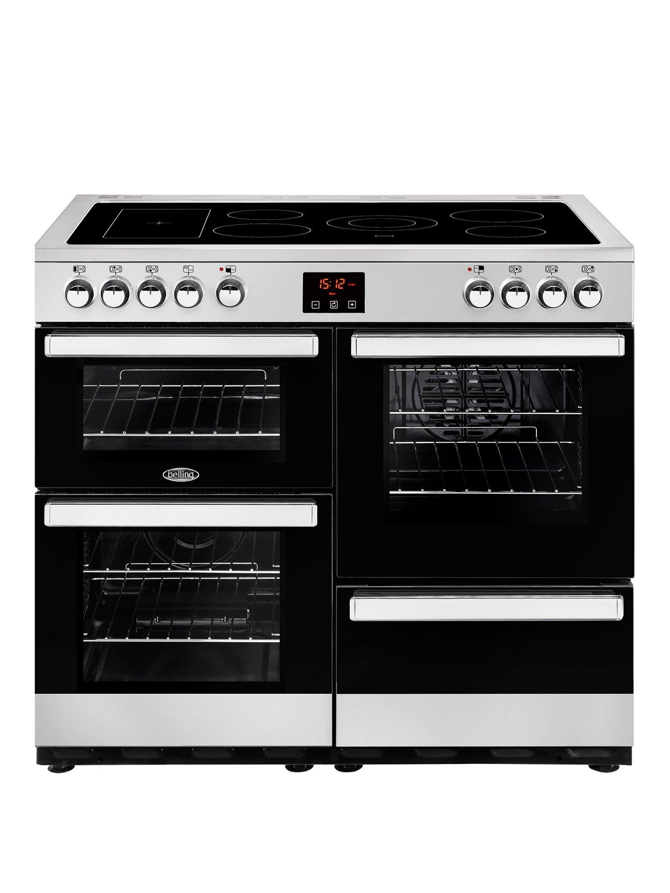 Belling 100E Belling Cookcentre 100Cm Electric Range Cooker Stainless Steel – Rangecooker Only