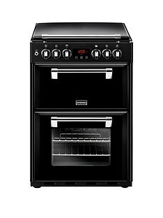Stoves Richmond 600DF 60cm Wide Dual Fuel Cooker with Optional Connection - Black