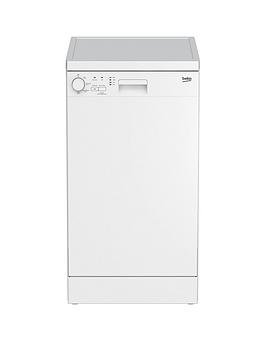 Beko Dfs04010W 10-Place Freestanding Slimline Dishwasher – White