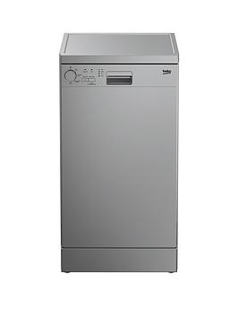 Beko Dfs04010S 10-Place Freestanding Slimline Dishwasher - Silver Best Price, Cheapest Prices