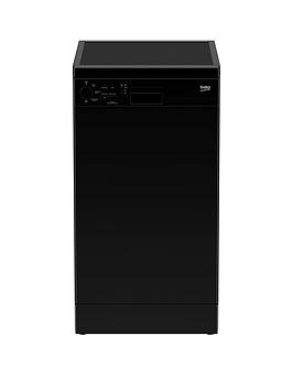 Beko Dfs04010B 10-Place Freestanding Slimline Dishwasher - Black Best Price, Cheapest Prices