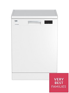 Beko DFN16420W 14-Place Freestanding Fullsize Dishwasher - White