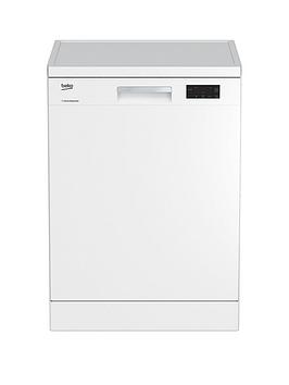 Beko Dfn16420W 14-Place Freestanding Fullsize Dishwasher - White Best Price, Cheapest Prices