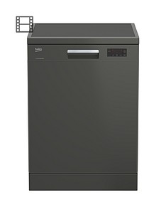 Beko DFN16420G 14-Place Freestanding Fullsize Dishwasher - Graphite