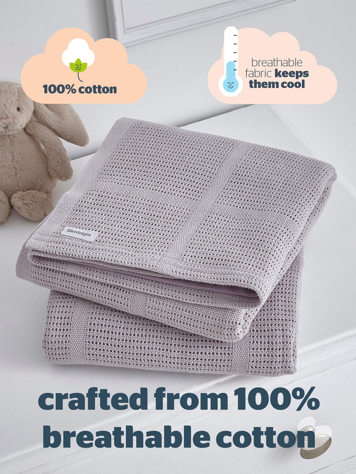 Cellular cot blanket hot sale