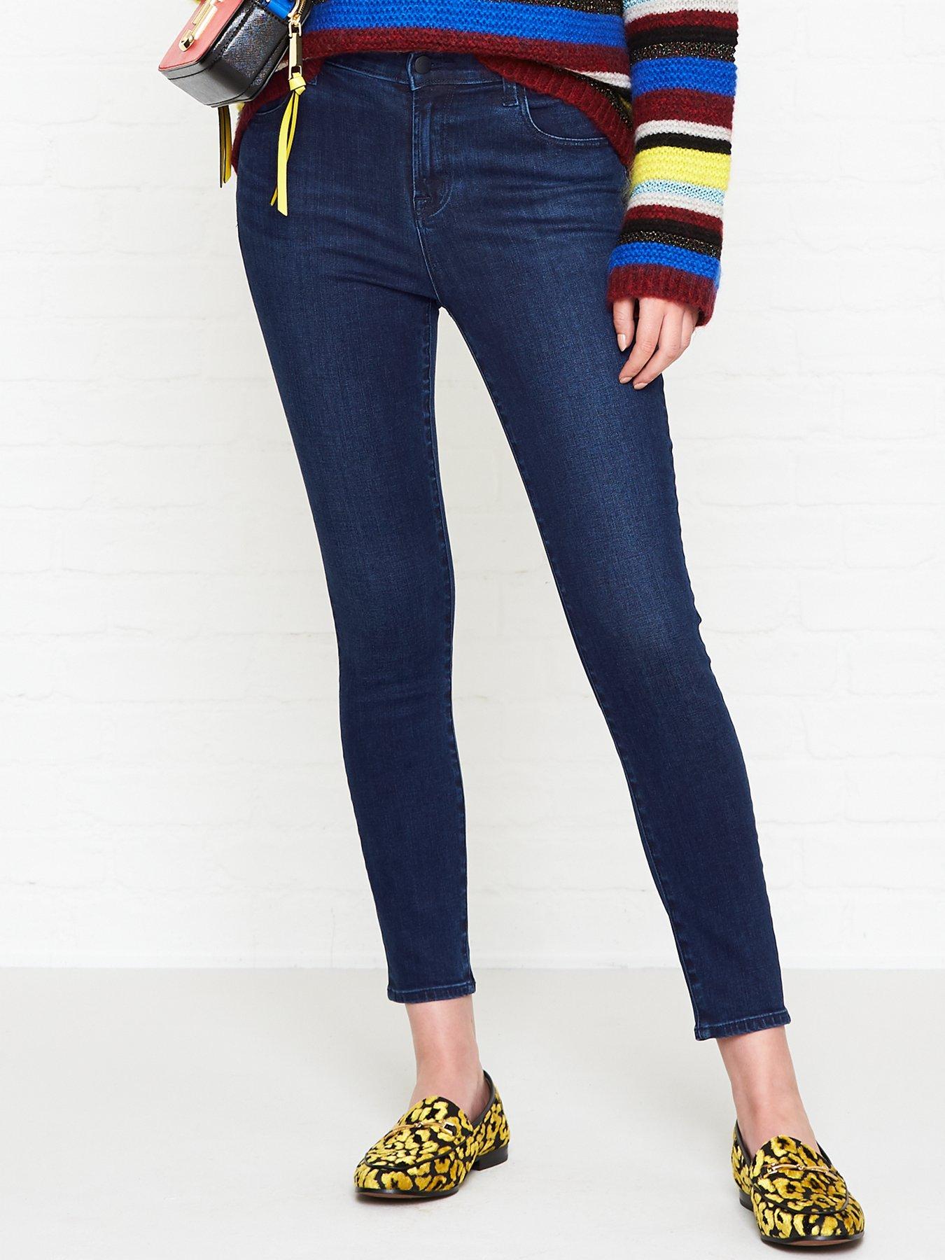high waisted cropped skinny jeans