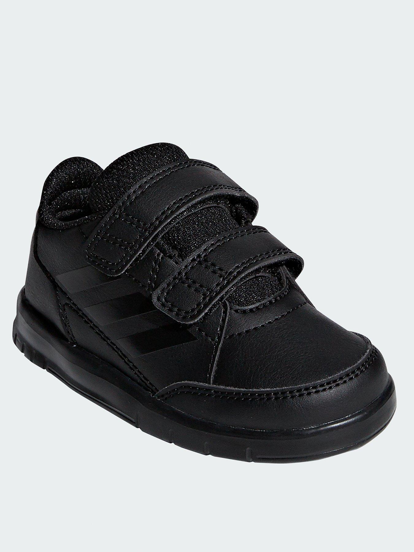 adidas black school trainers