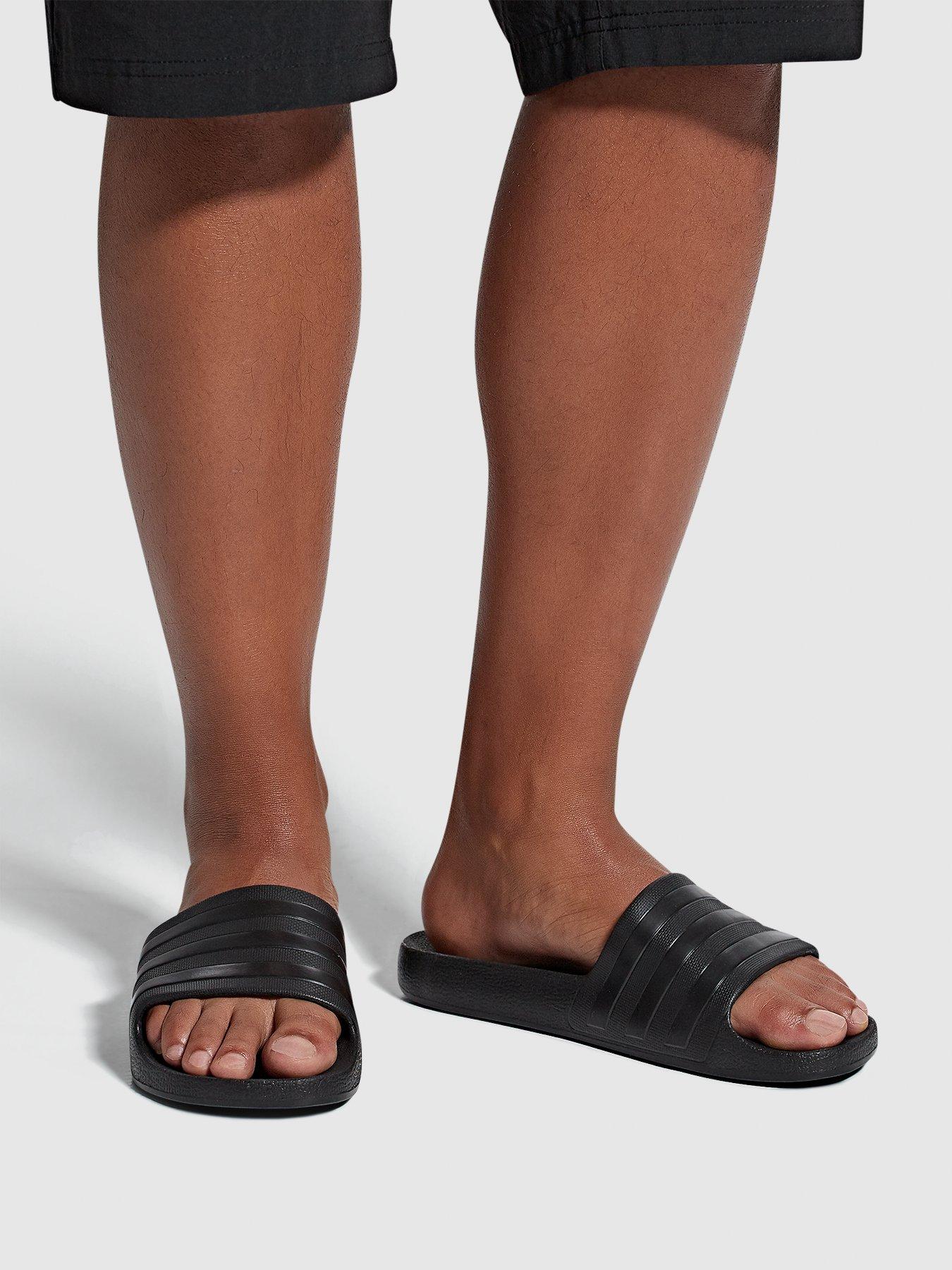 adilette aqua slides all black