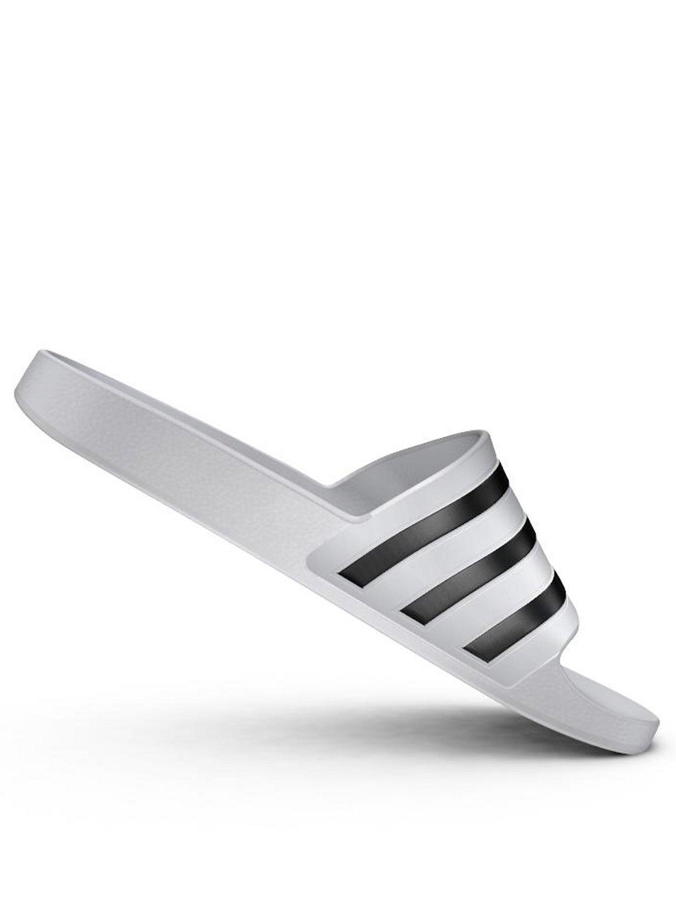Image 2 of 4 of adidas Sportswear Adilette Aqua Sliders - White/Black