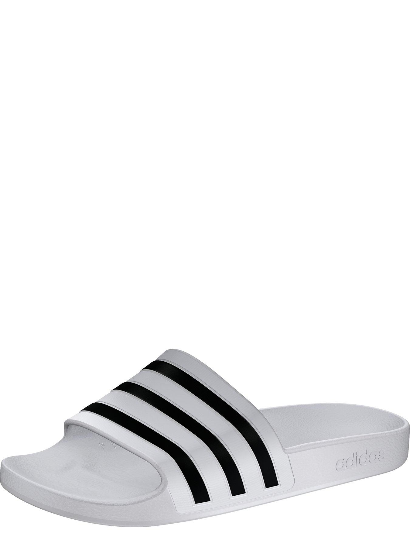 Image 4 of 4 of adidas Sportswear Adilette Aqua Sliders - White/Black