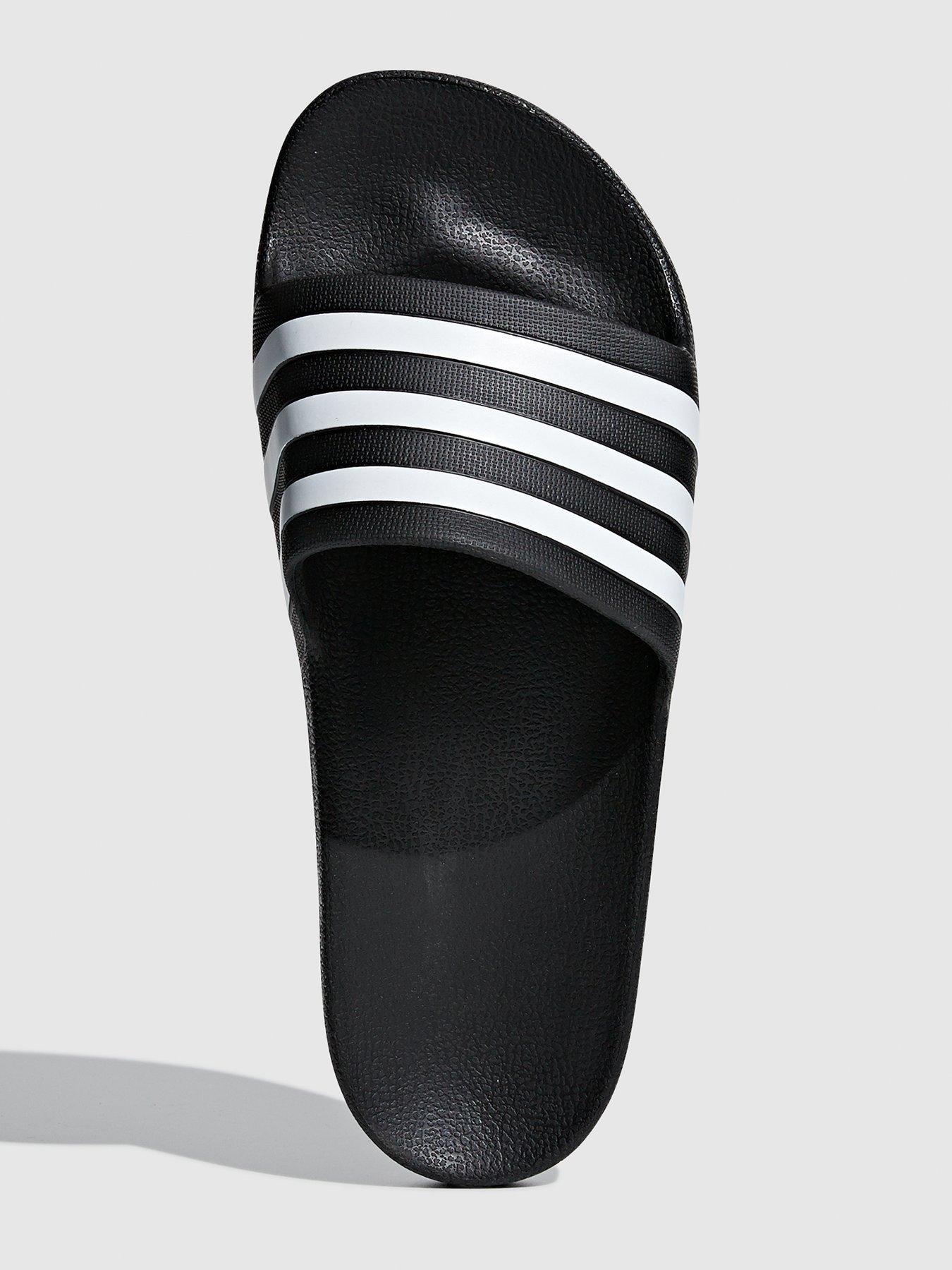 Image 4 of 6 of adidas Sportswear Mens Adilette Aqua Sliders - Black/White