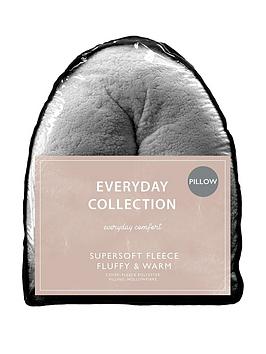 Product photograph of Everyday Collection Teddy Fleece V Shaped Pillow from very.co.uk