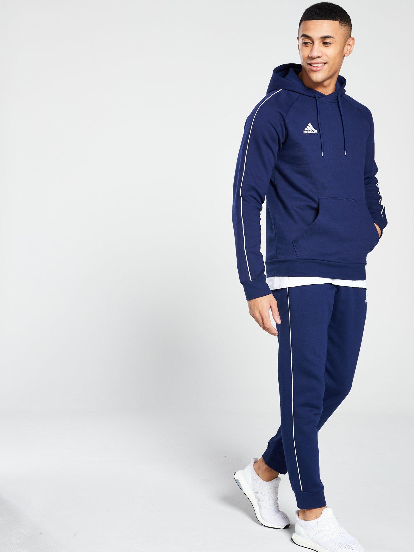 Adidas Mens Core 18 Sweat Hooded Tracksuit