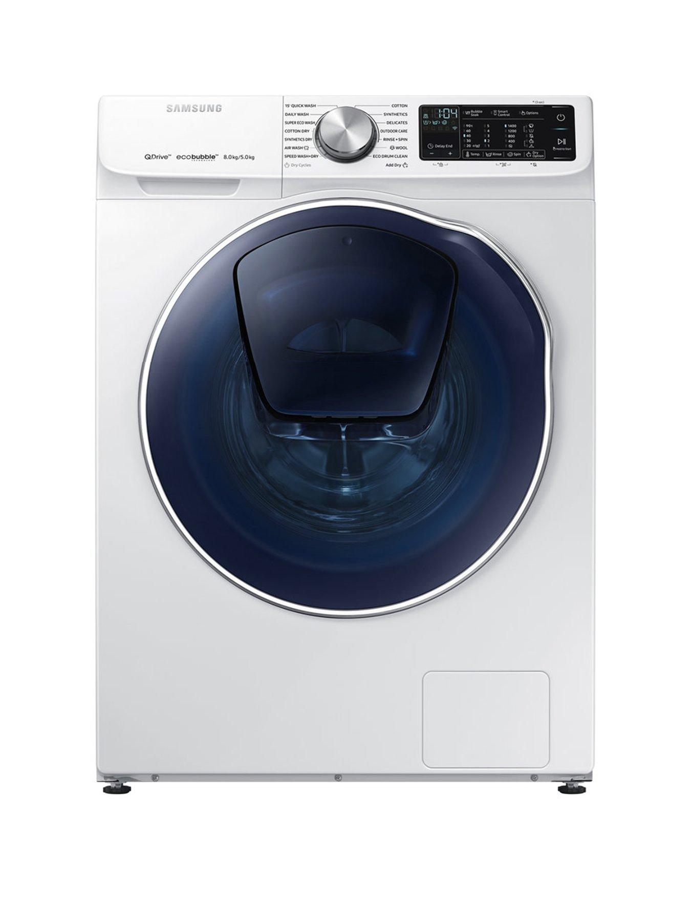 Samsung Wd80N64500W/Eu 8Kg Wash, 5Kg Dry, 1400 Spin Quickdrive&Trade; Washer Dryer With Addwash&Trade; And 5 Year Samsung Parts And Labour Warranty – White