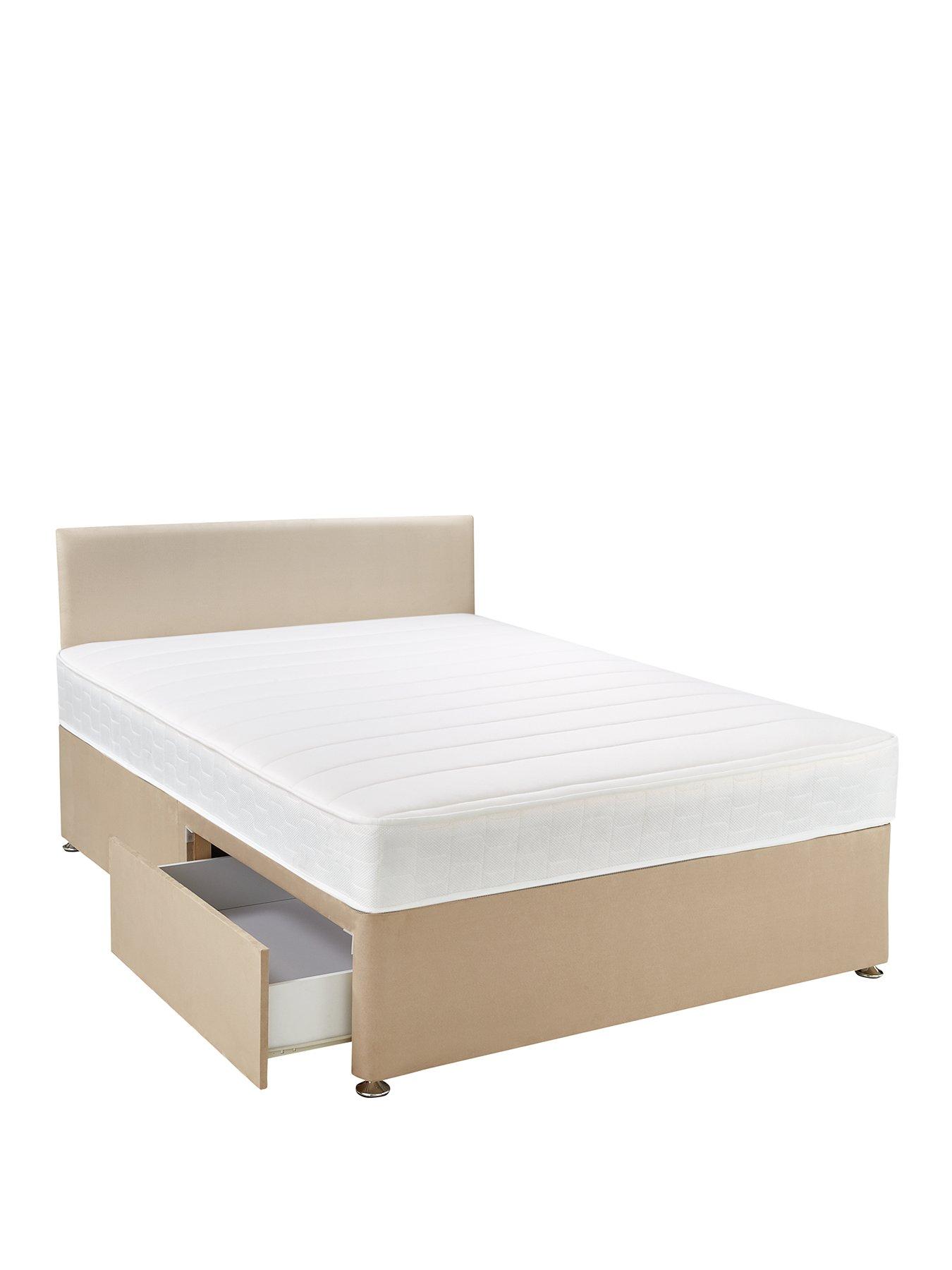 Airsprung Calie Memory Divan Bed With Storage Options Headboard