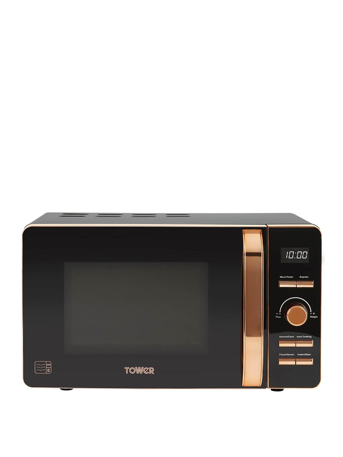 Tower microwave deals black