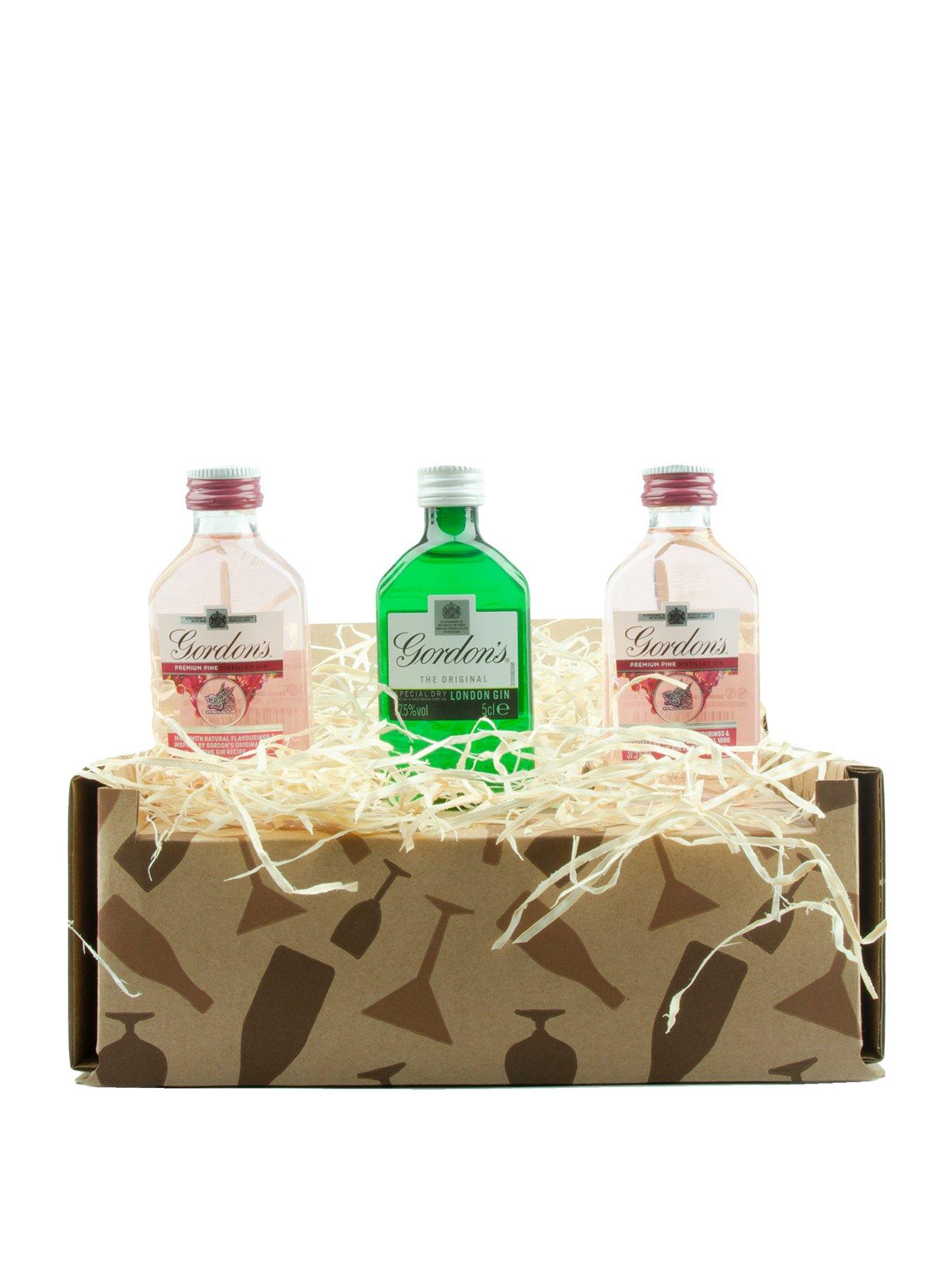 Product photograph of Gordons Miniature Gordons Pink Gin Trio In A Gift Box -total 150ml from very.co.uk