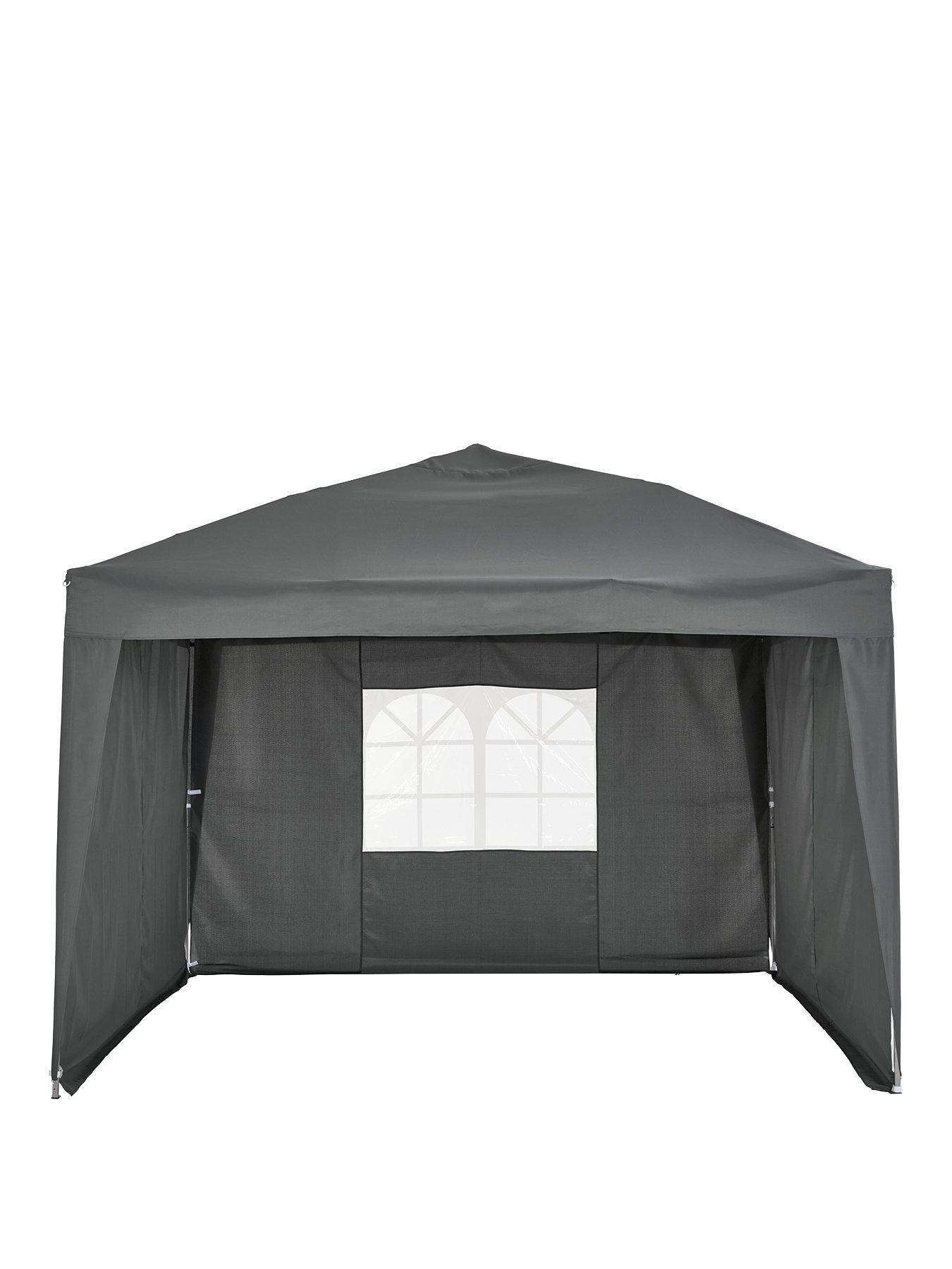 Product photograph of 2 5 X 2 5 M Pop-up Gazebo With 3 Side Panels Steel Frame Showerproof Roof from very.co.uk