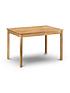  image of julian-bowen-coxmoor-118-cmnbspsolid-oak-dining-table-2-chairs-bench