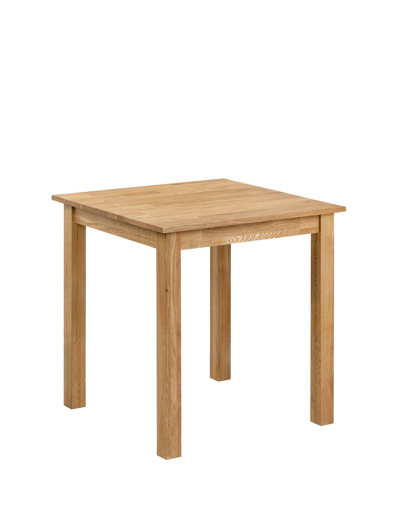 Image 4 of 5 of Julian Bowen Coxmoor 75 x 75 cm&nbsp;Square Solid Oak Dining Table + 2 Chairs
