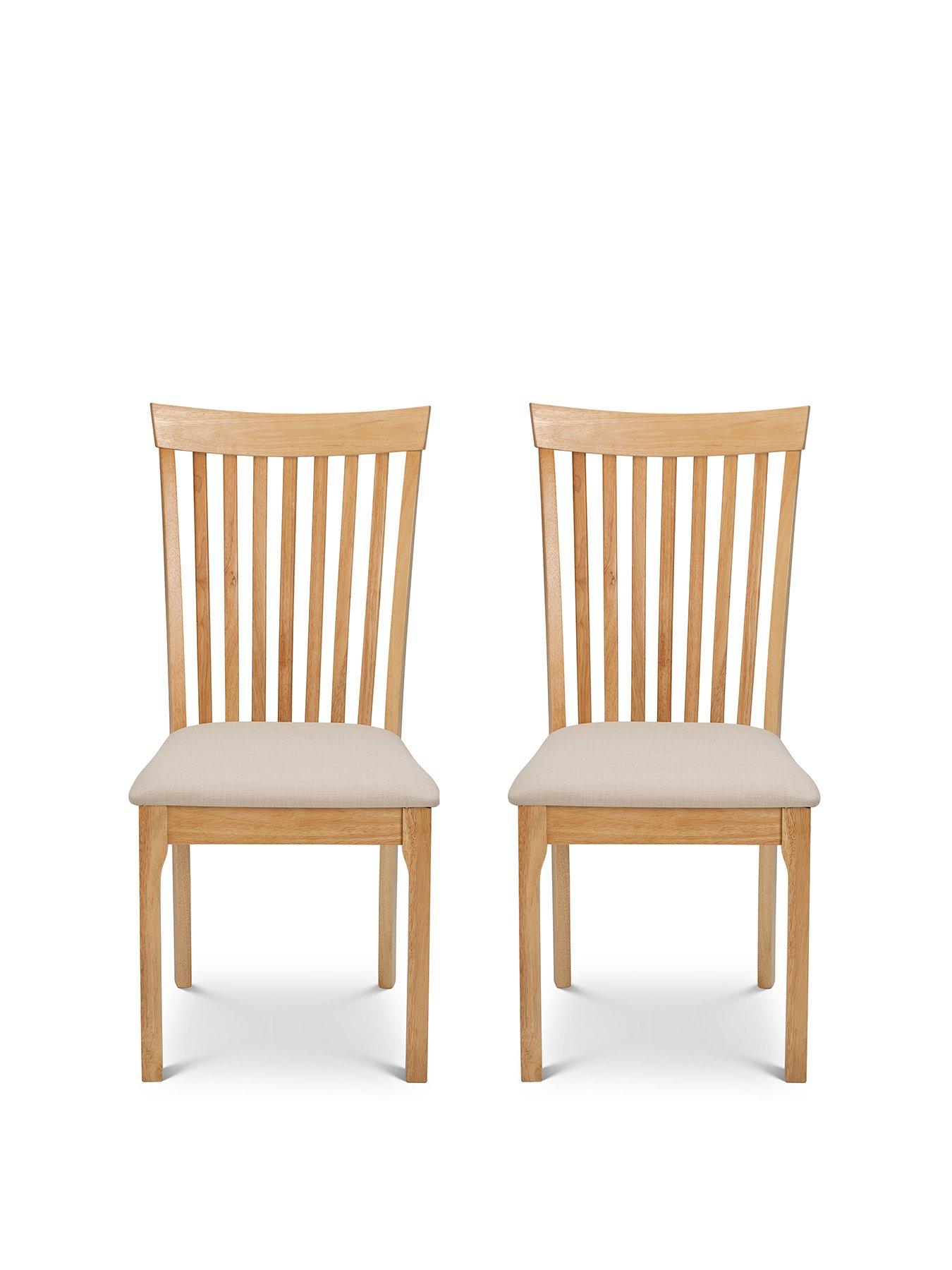 Product photograph of Julian Bowen Pair Of Ibsen Solid Wood Dining Chairs from very.co.uk