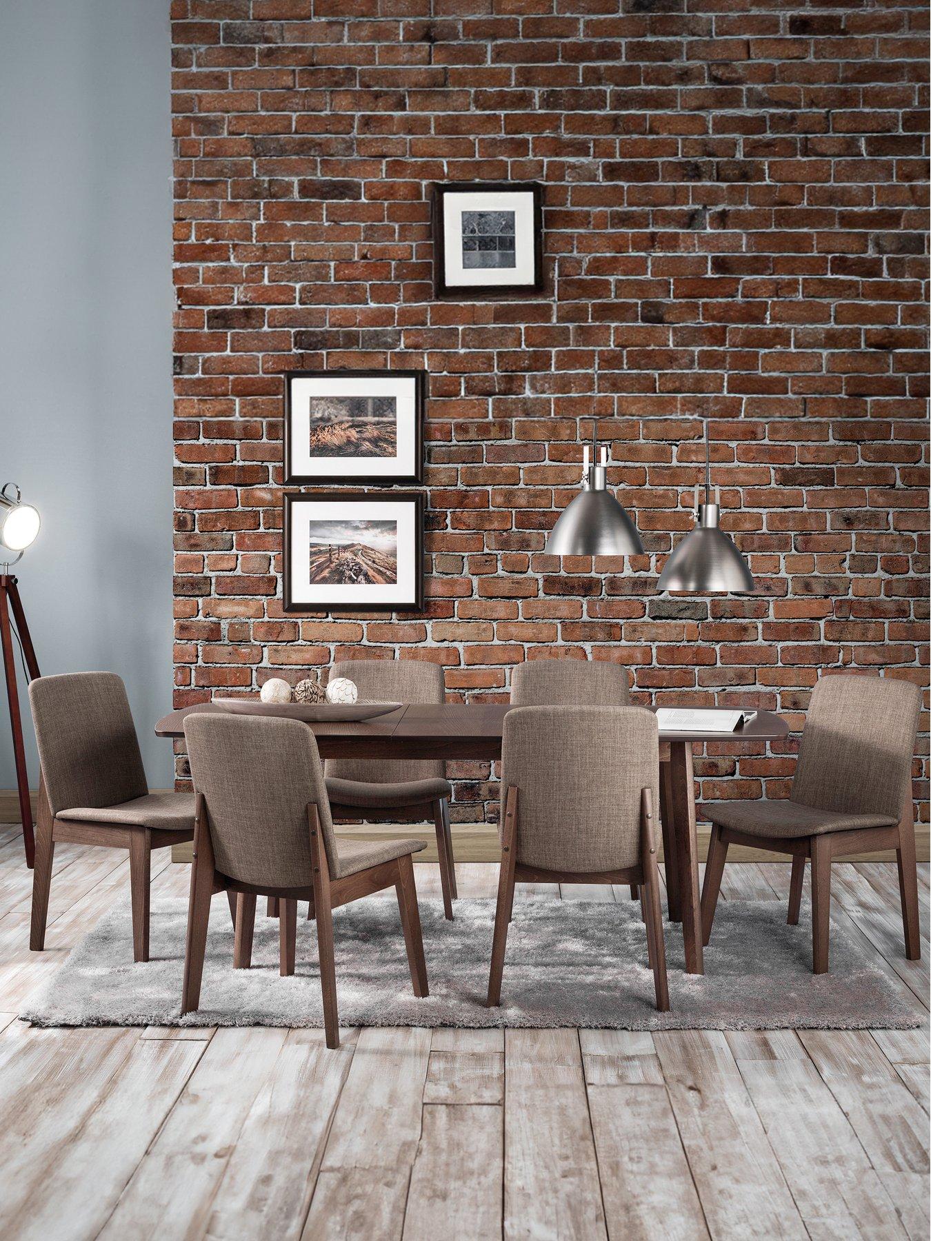 Julian Bowen Kensington 150 194 cm Solid Wood Extending Dining Table