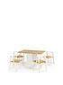  image of julian-bowen-savoy-120-cm-space-saver-dining-table-4-chairs