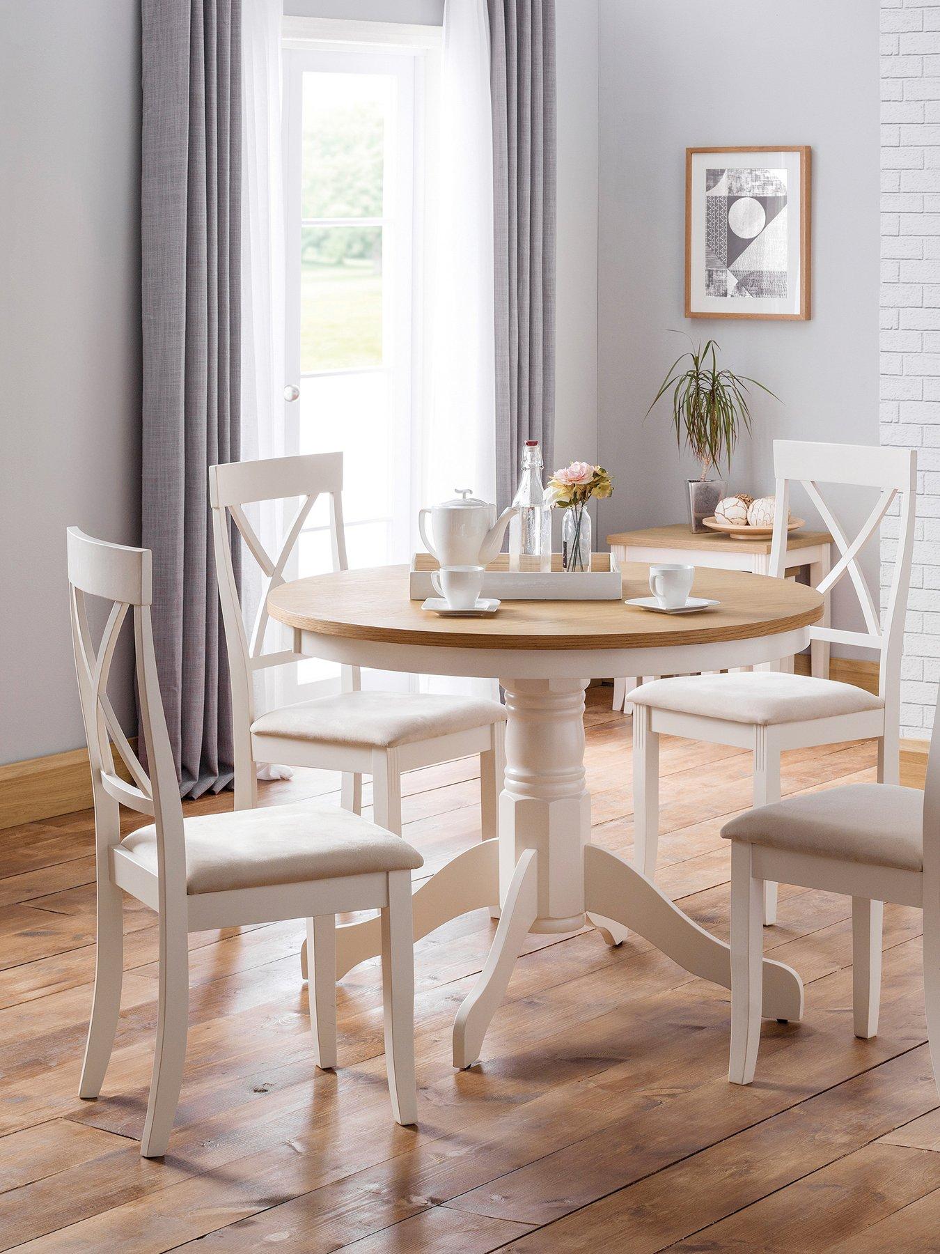 Product photograph of Julian Bowen Pair Of Davenport Solid Wood Dining Chairs from very.co.uk