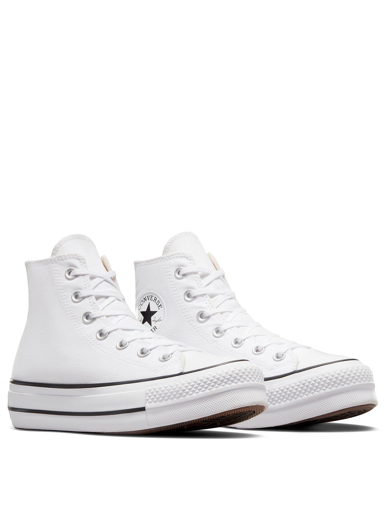 Ladies all deals white converse