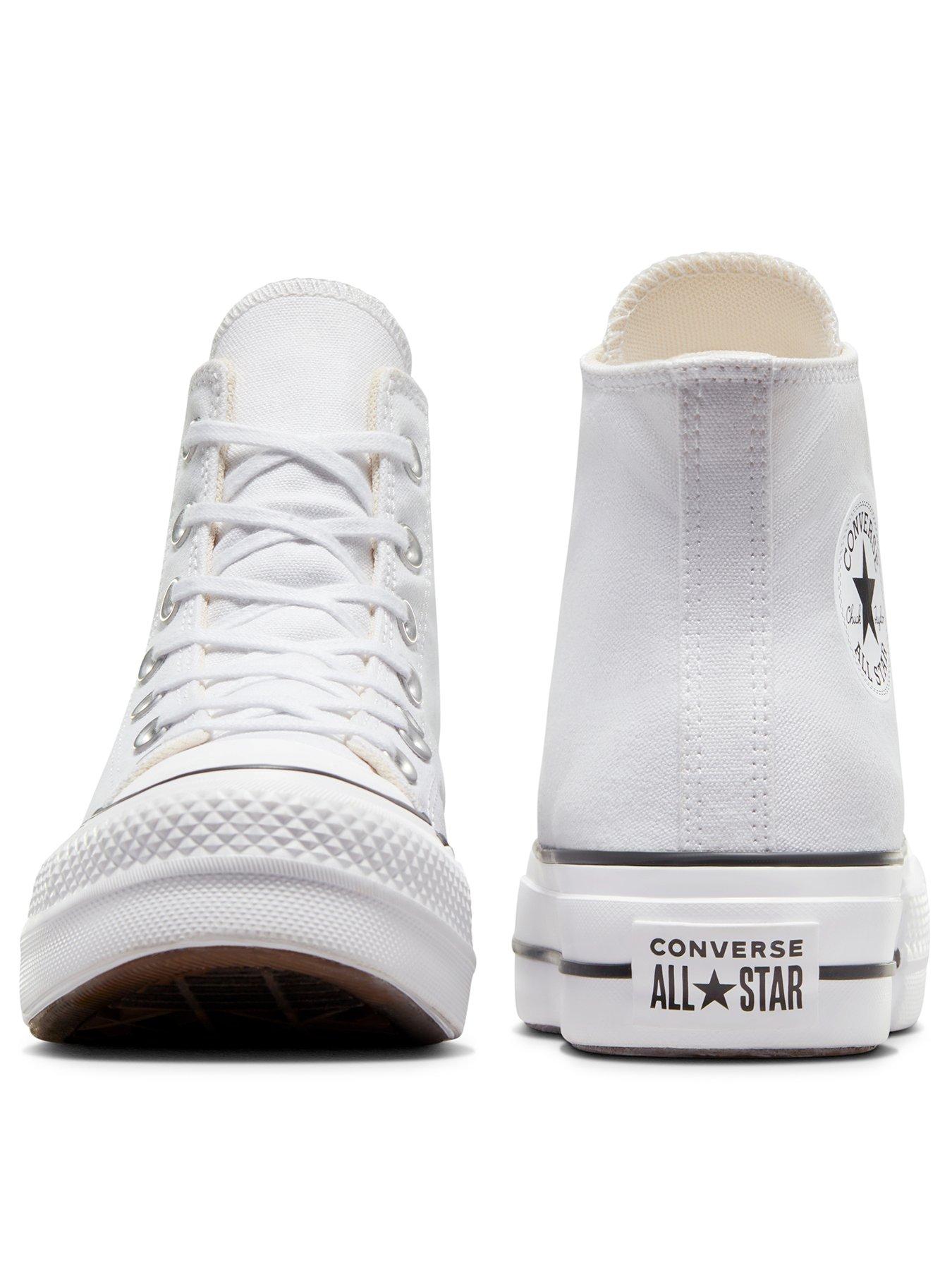 Converse Womens Lift Hi Top Trainers White Black Very