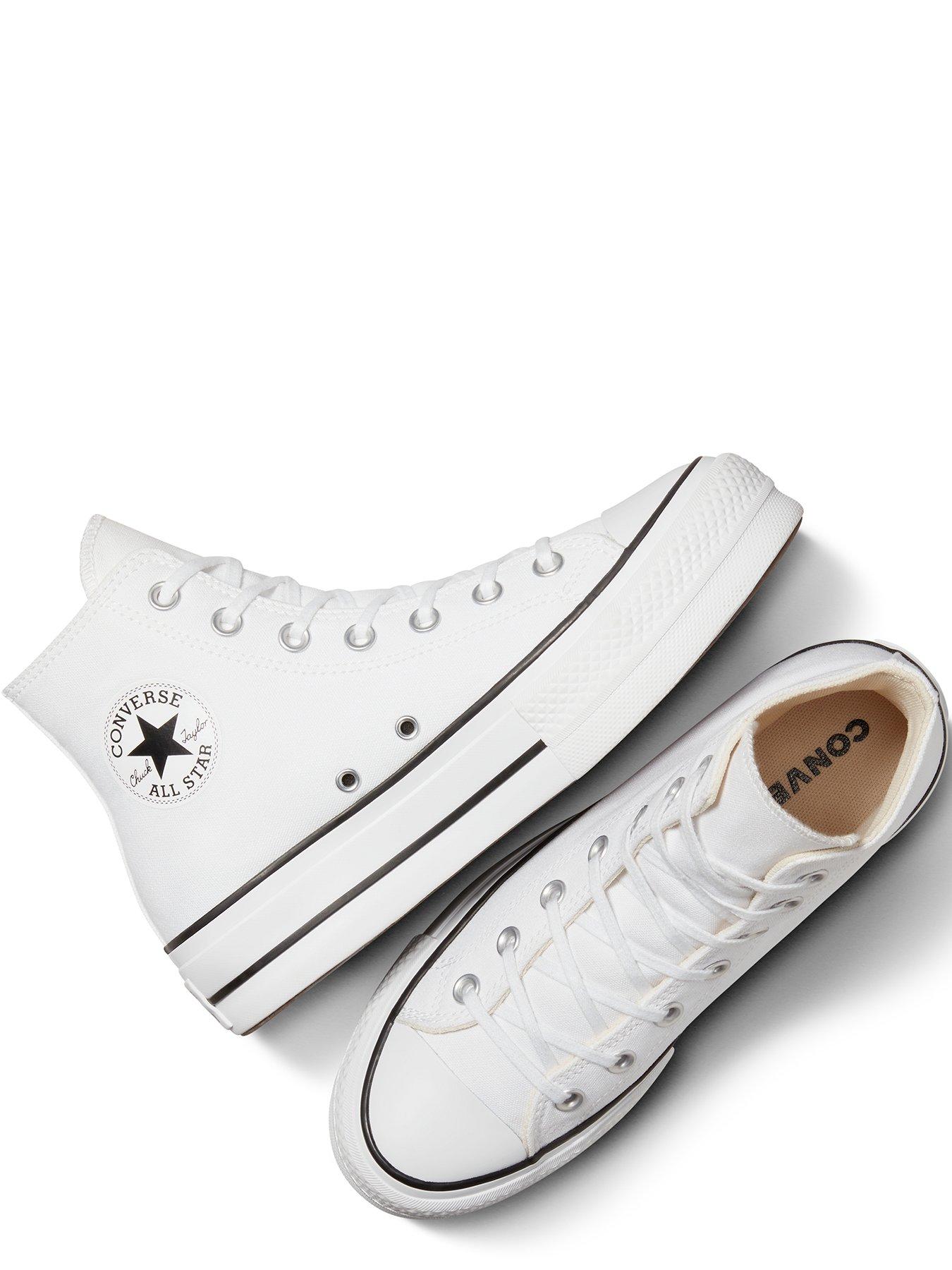 Converse Womens Lift Hi Top Trainers White Black Very