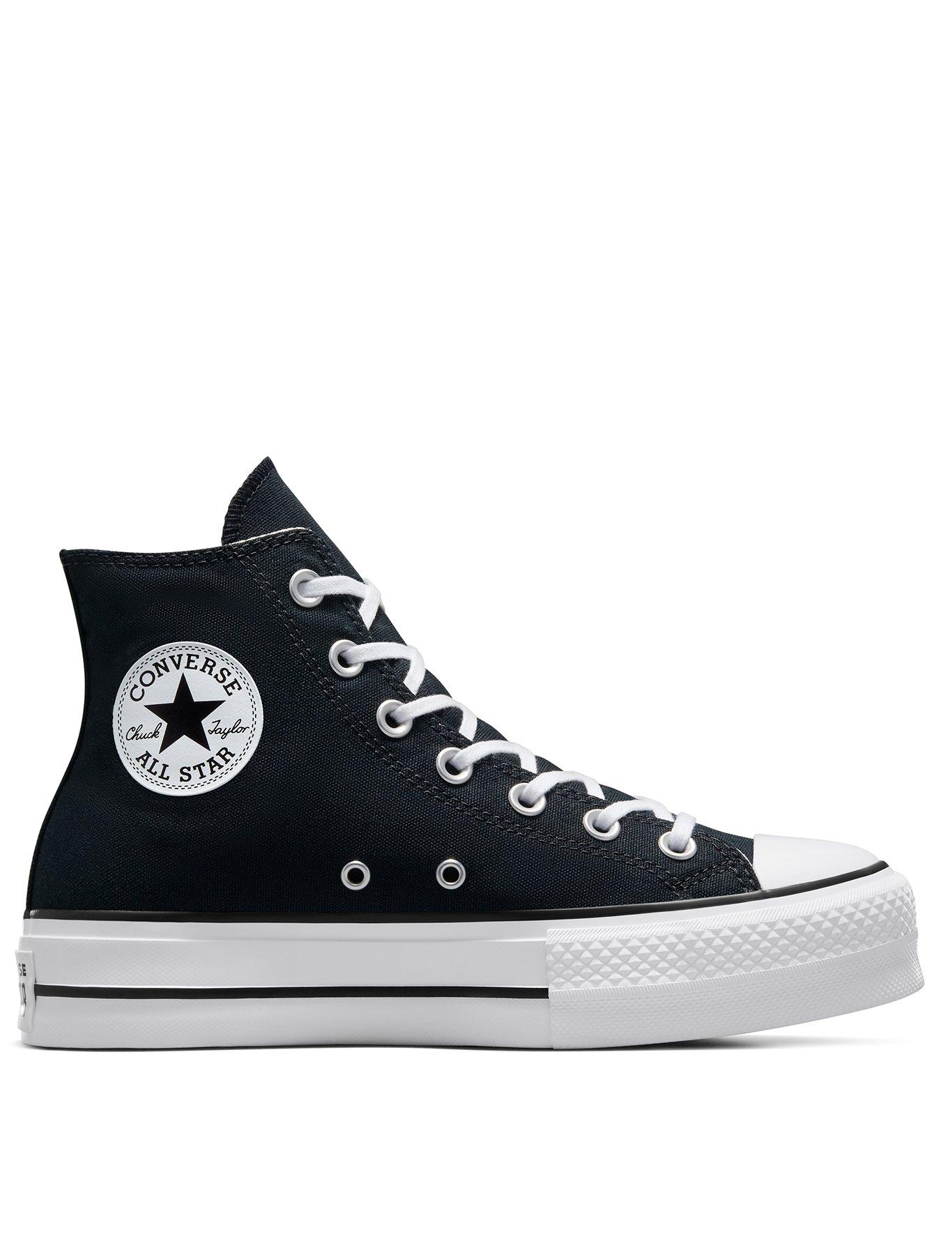 Converse Chuck Taylor All Star Platform Lift Hi - Black/White | very.co.uk