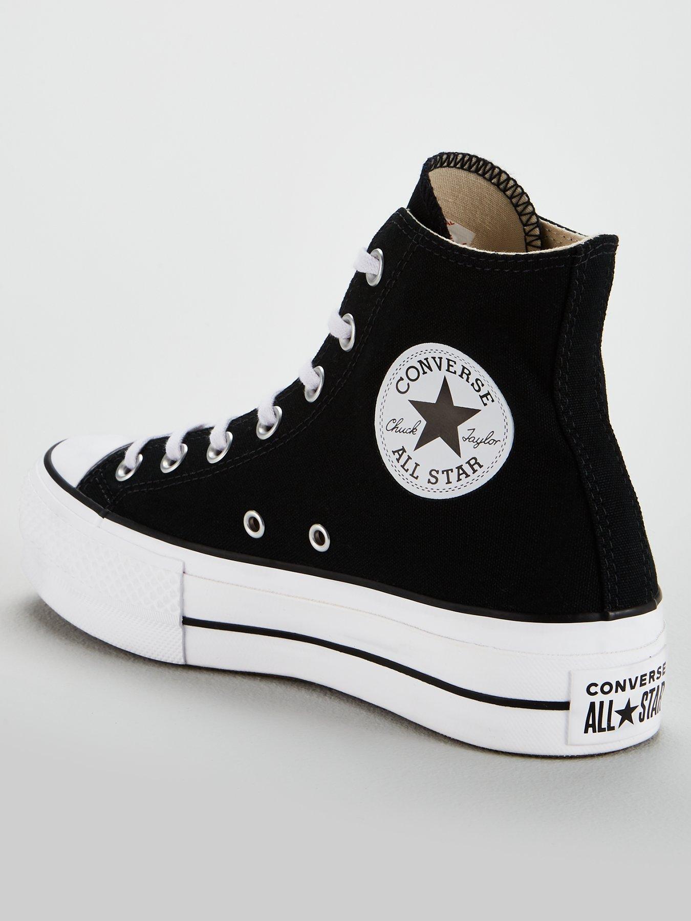 black and white chunky converse