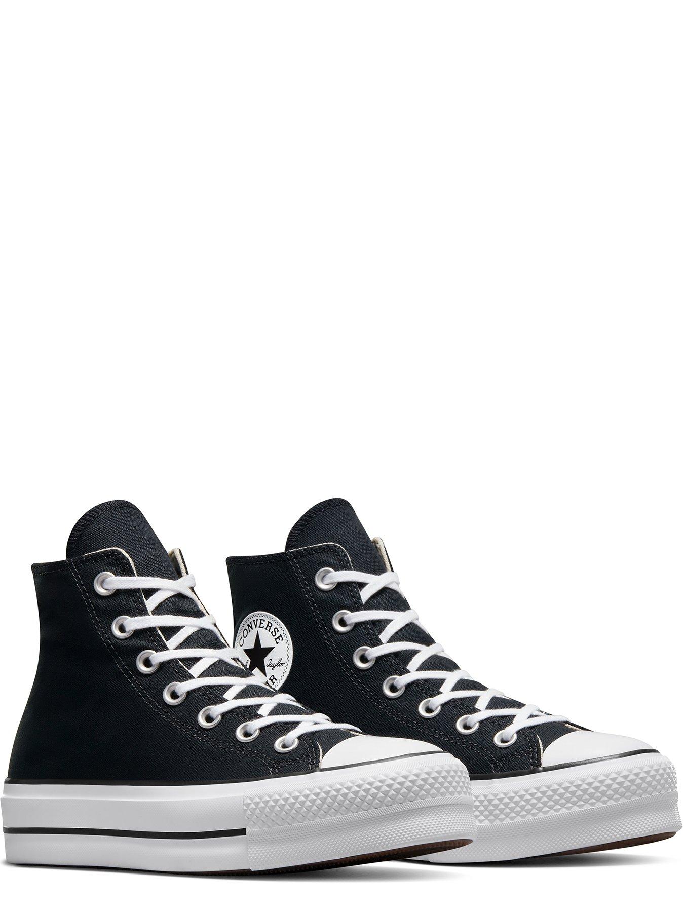 Cheap black and on sale white high top converse