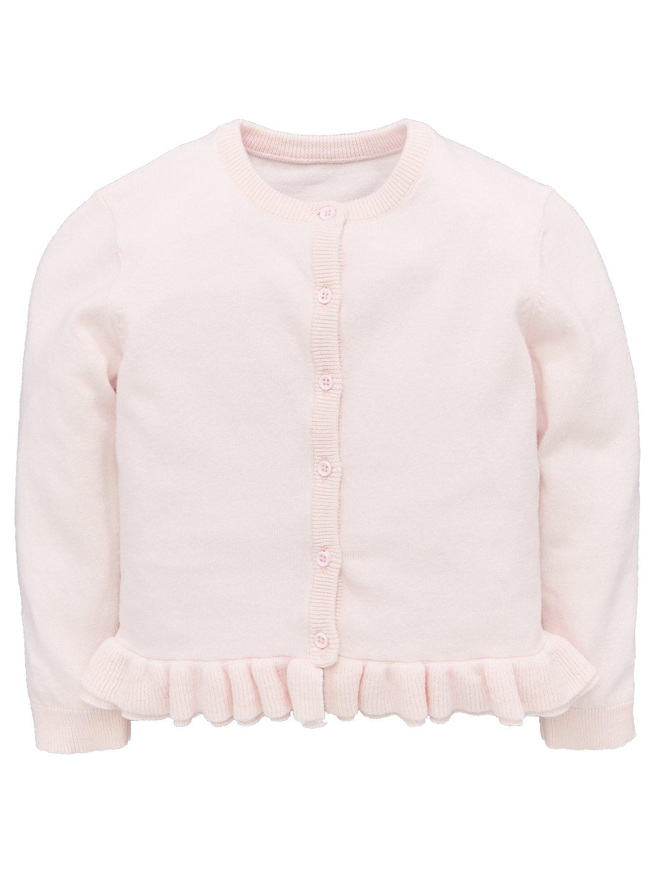 pink ruffle cardigan
