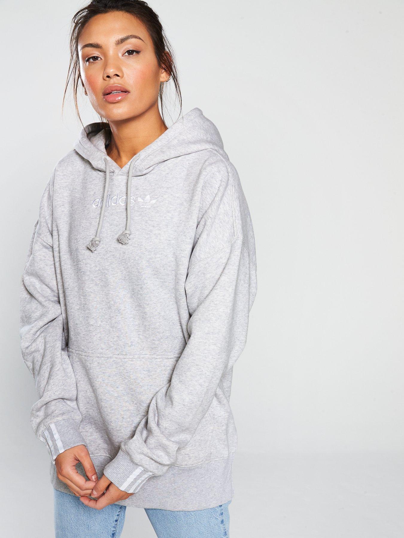 adidas originals coeeze fleece sweatshirt in grey heather