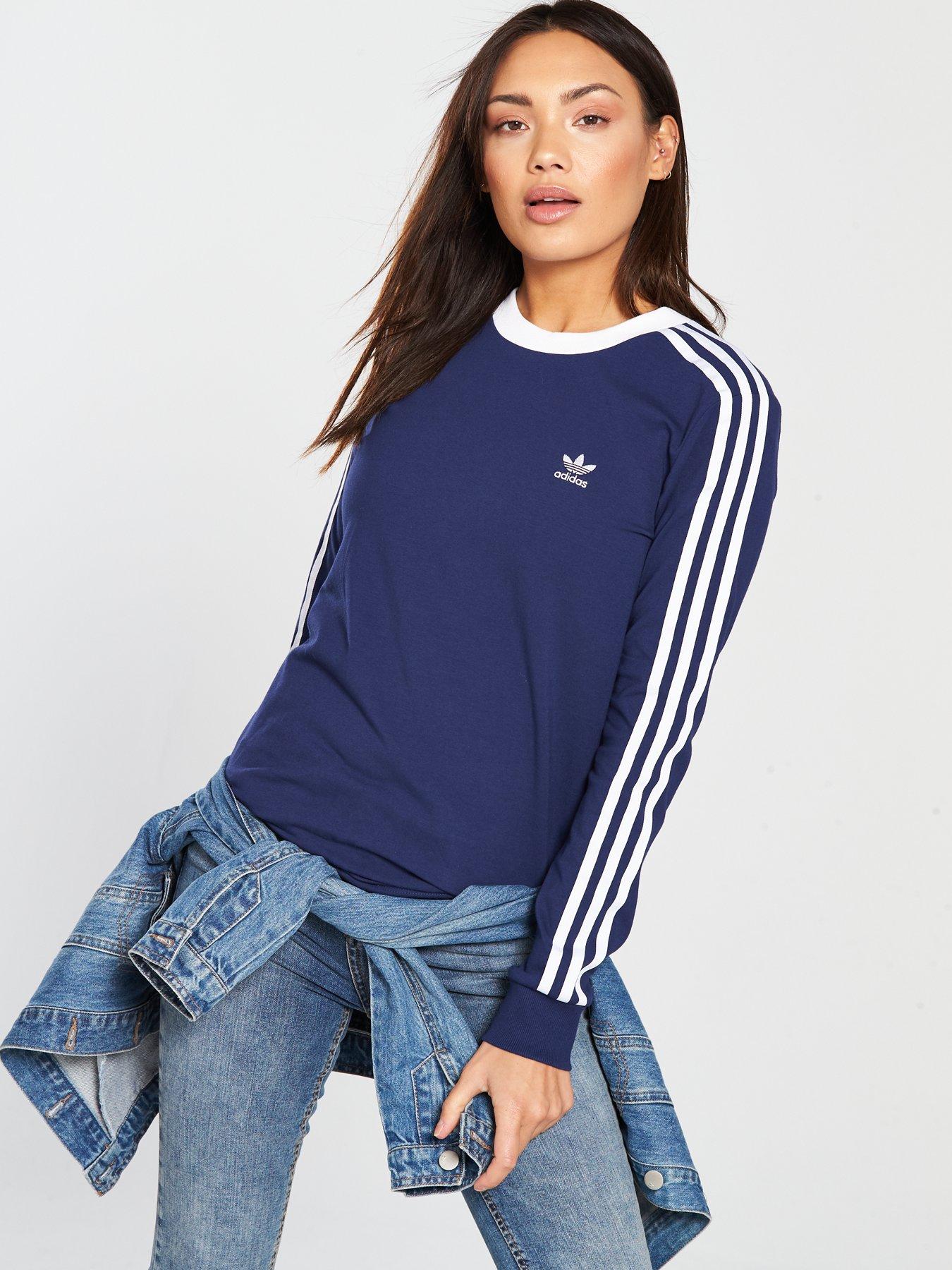 adidas 3 stripes long sleeve