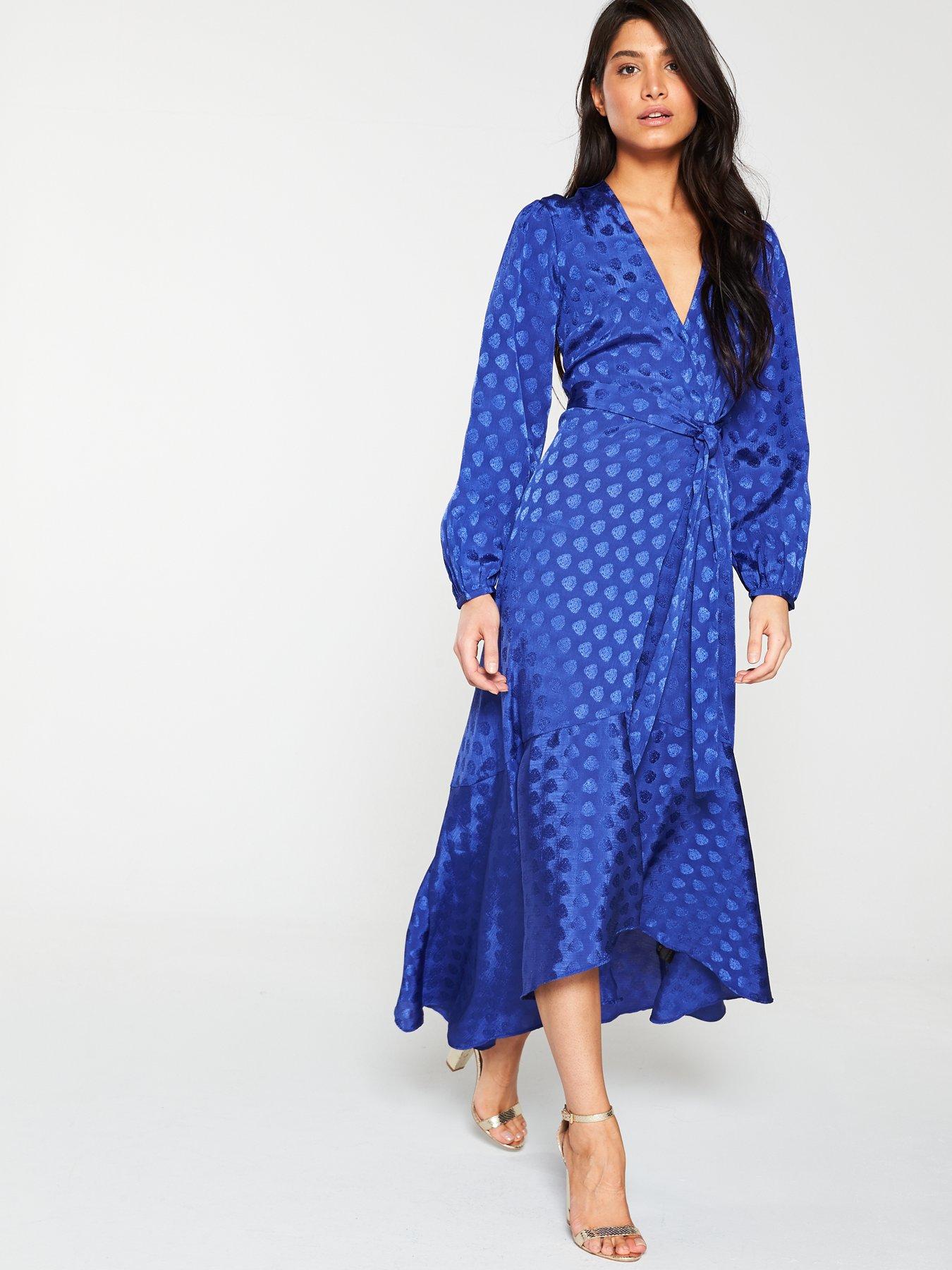 blue wrap dress uk