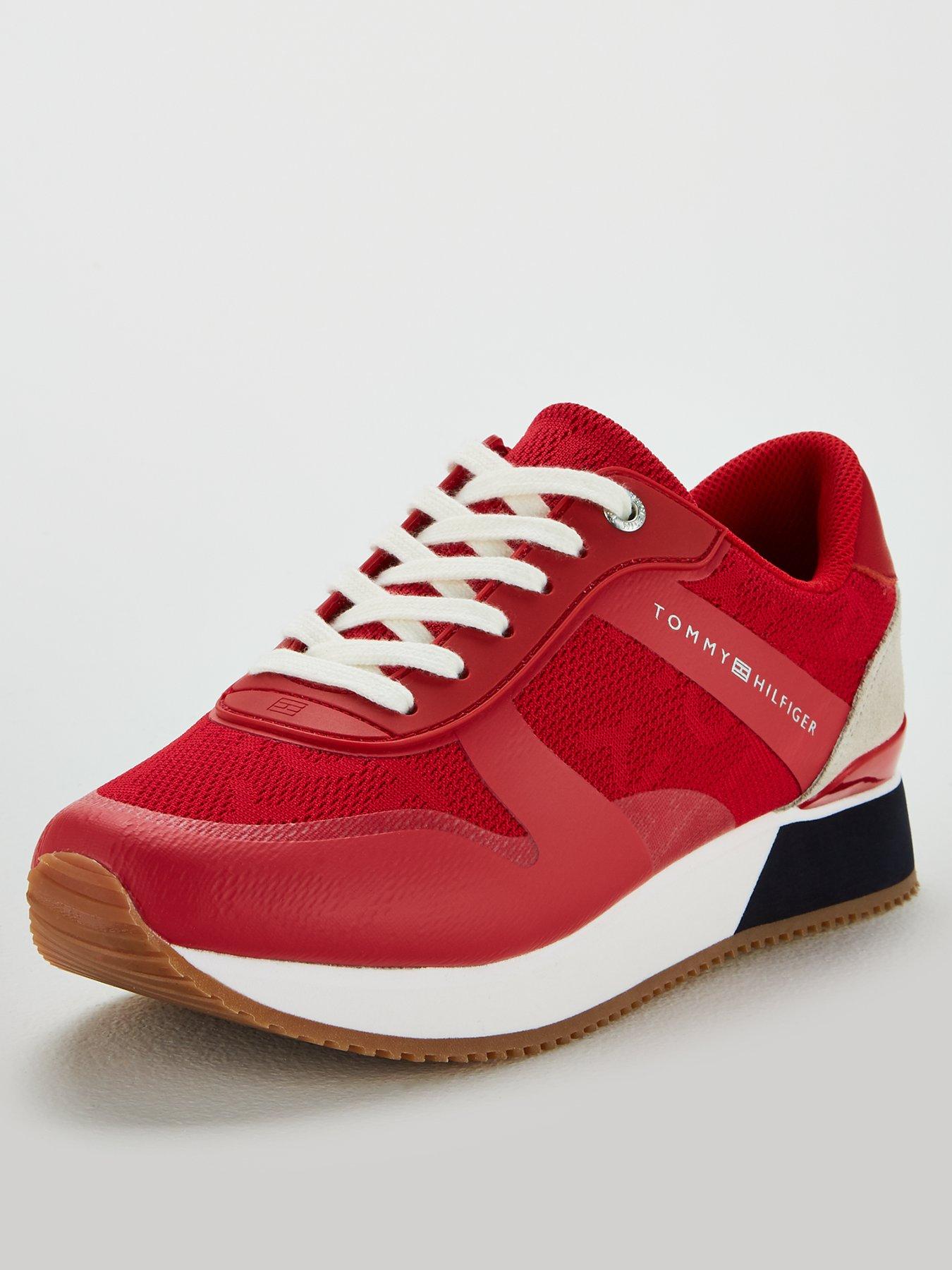 red tommy hilfiger trainers