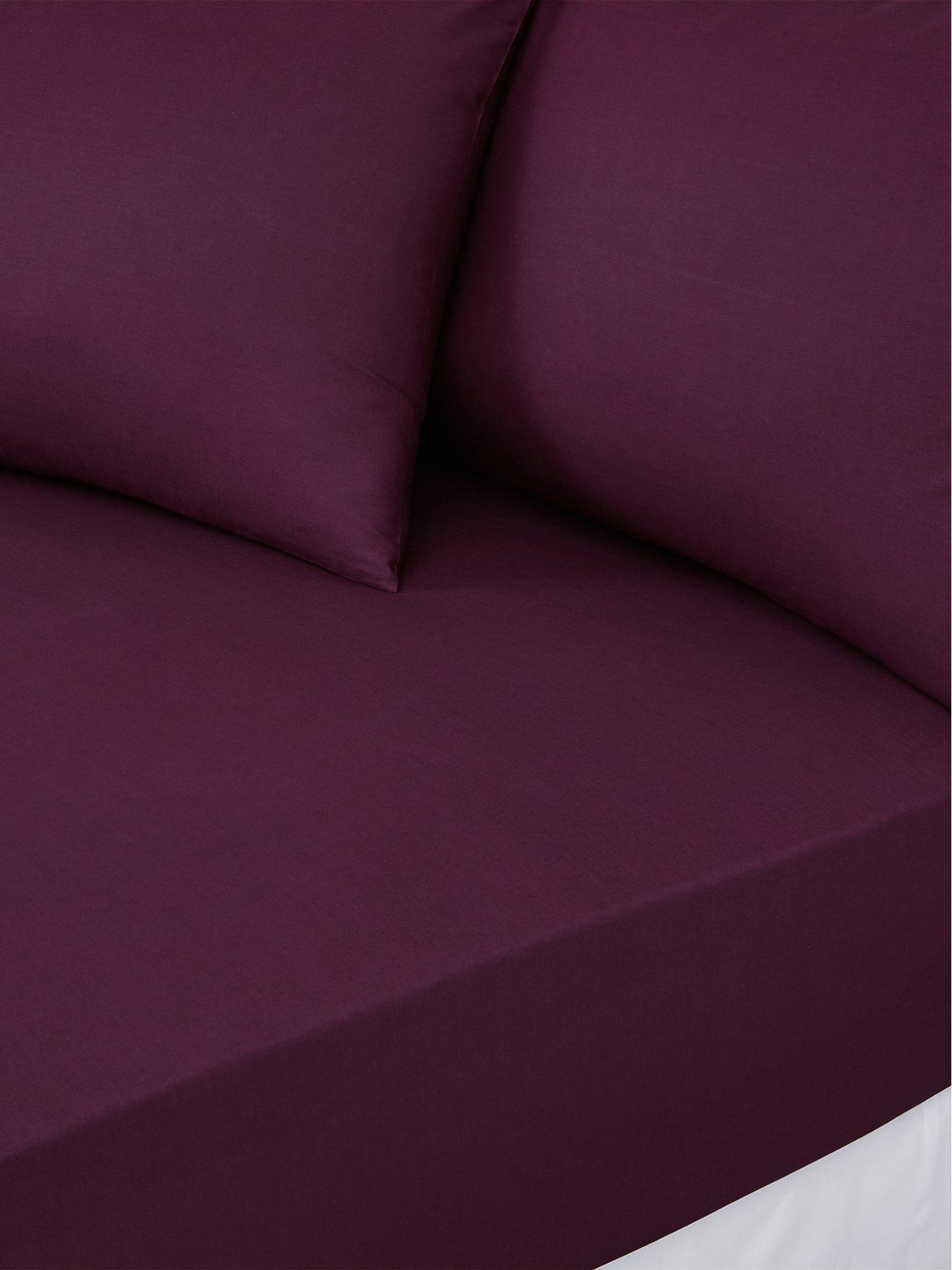 Product photograph of Everyday Collection Non-iron 180 Thread Count 28 Cm Fitted Sheet from very.co.uk