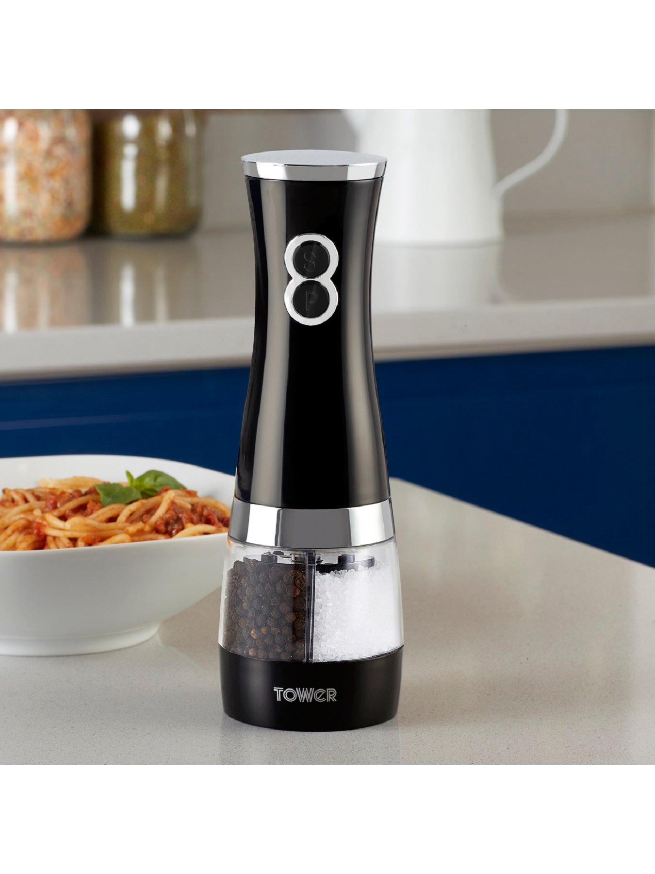 Tower Duo Electric Salt and Pepper Mill Black very.co.uk