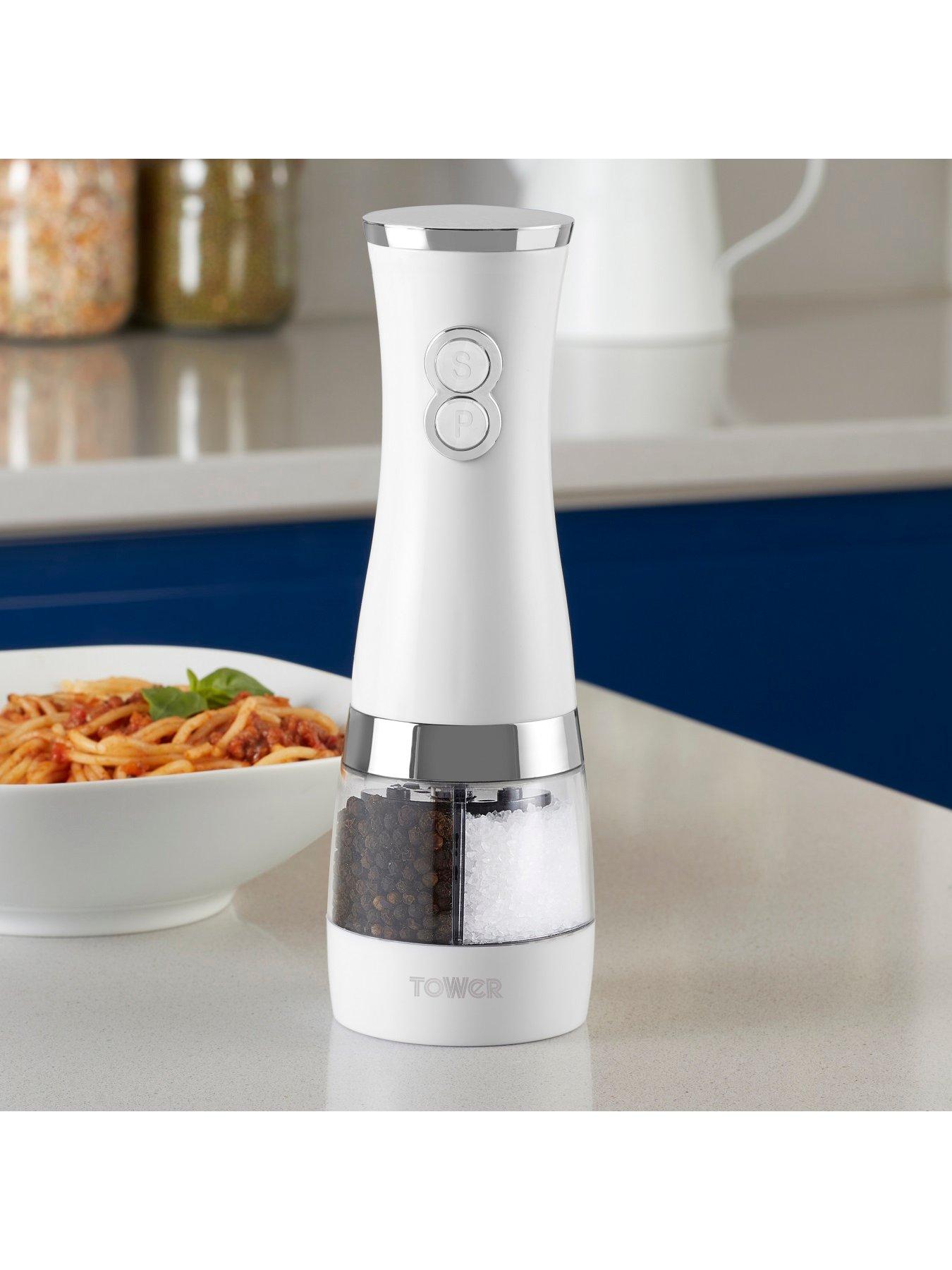 Image 2 of 4 of Tower Duo Electric Salt and Pepper Mill &ndash; White