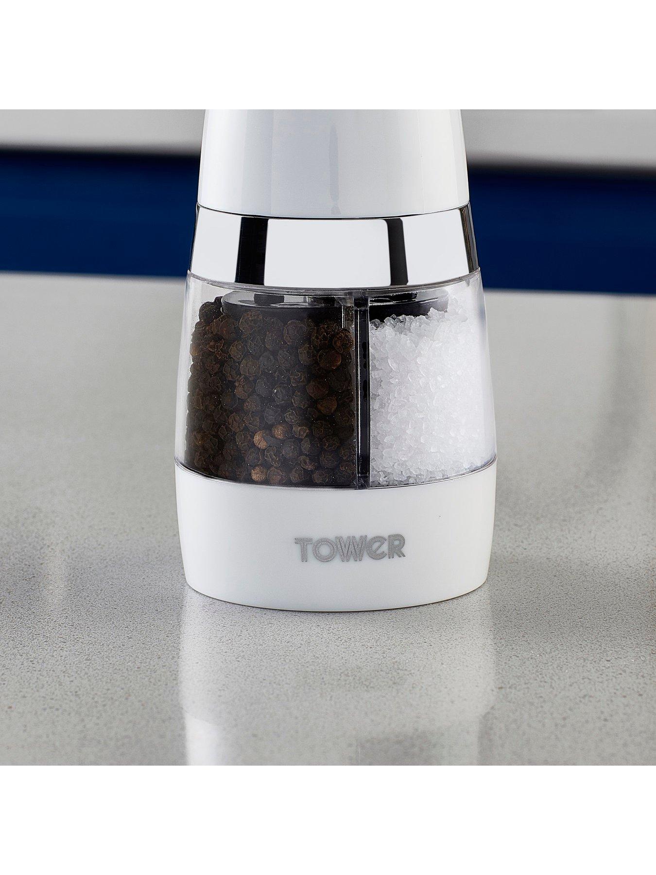 Image 4 of 4 of Tower Duo Electric Salt and Pepper Mill &ndash; White